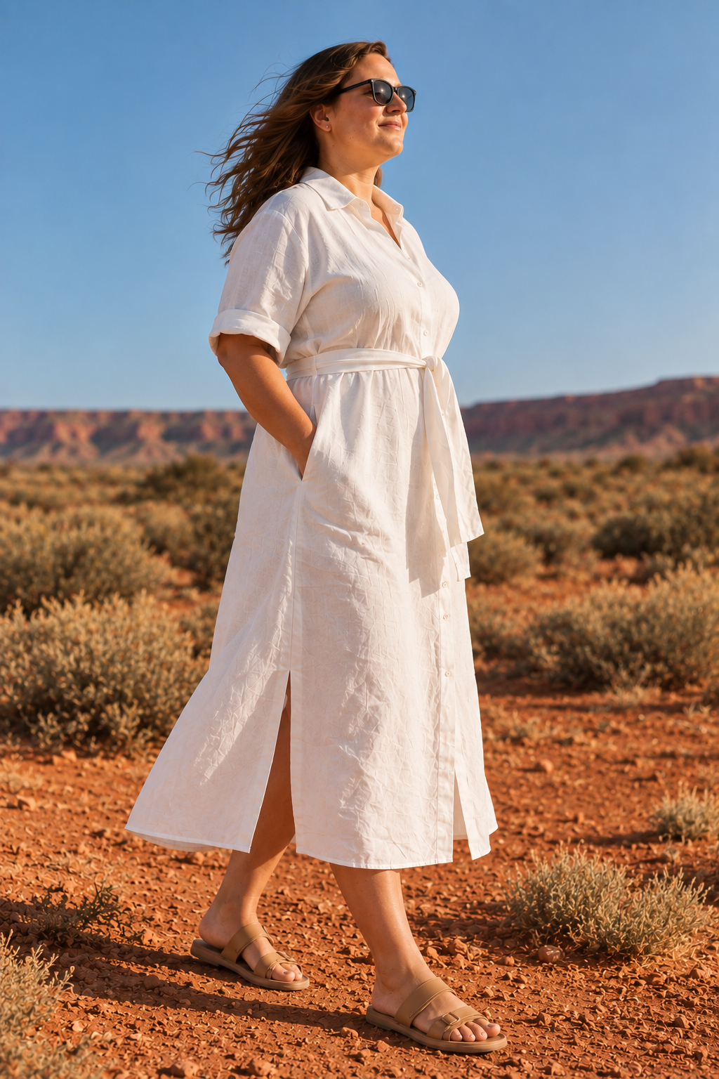 Relaxed Linen Shirt Dress
