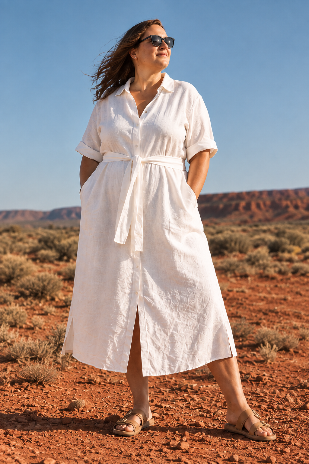 Relaxed Linen Shirt Dress