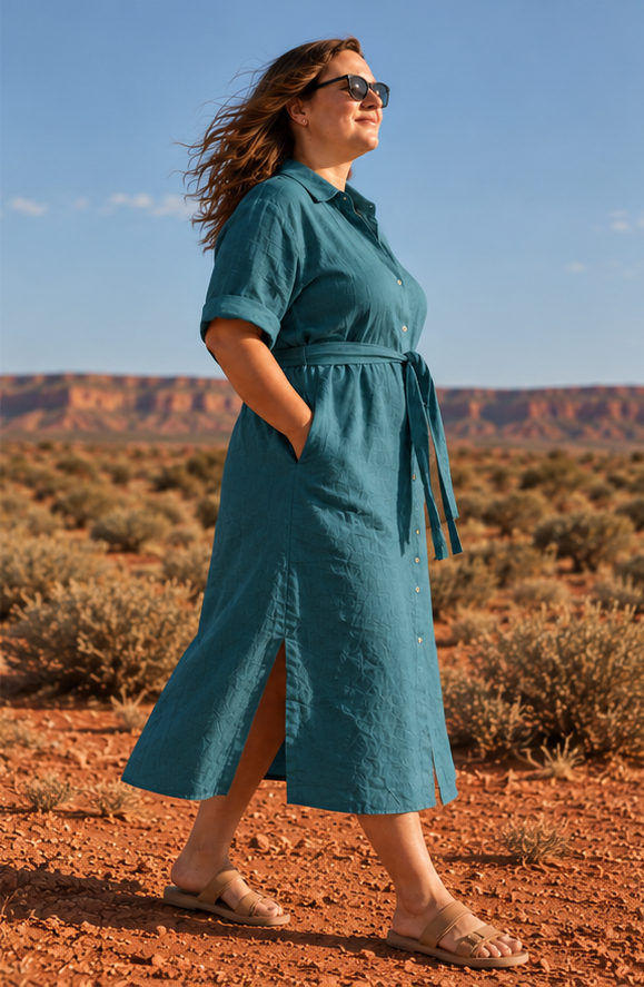 Relaxed Linen Shirt Dress