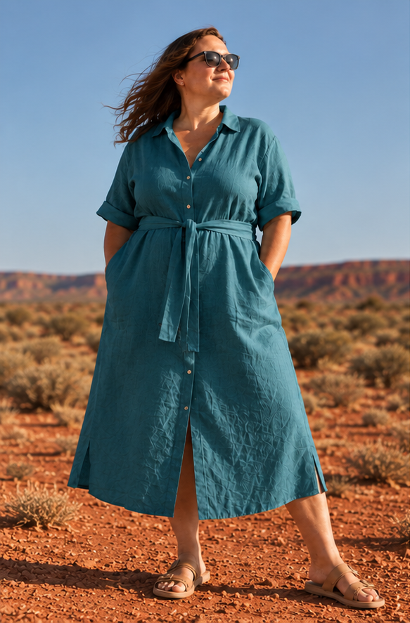 Relaxed Linen Shirt Dress